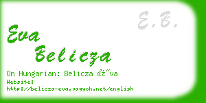 eva belicza business card